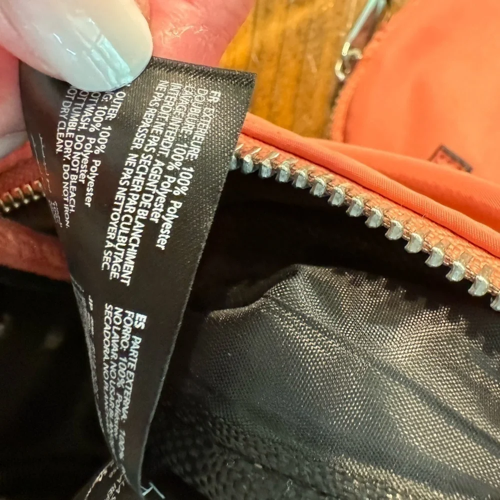 Kendall + Kylie coral pink crossbody bag and change purse nylon